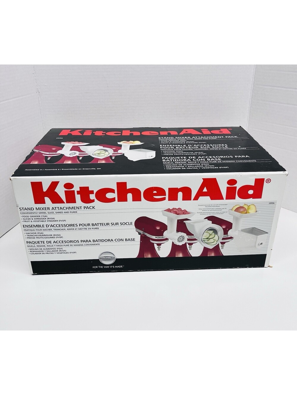 KitchenAid Mixer Attachments FGA Grinder RVSA Slicer Shredder FVSP Strainer Set